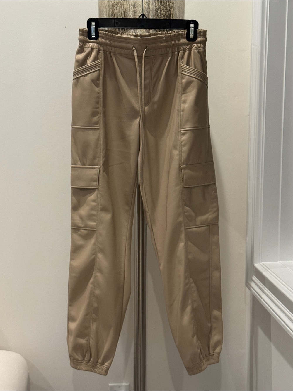 MELISSA NEPTON Beige Cargo Track Joggers